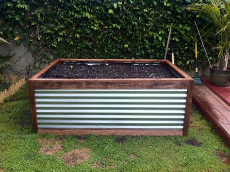 metal outdoor planter boxes|planter box with galvanized metal.